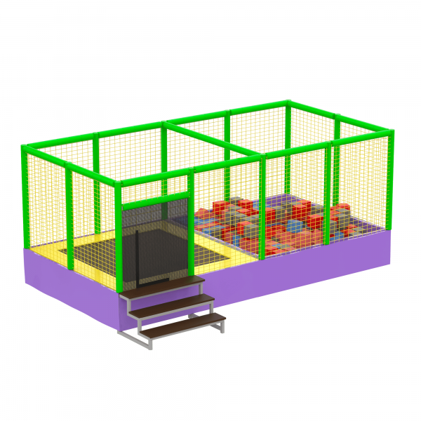 Батутний комплекс з поролоновою ямою