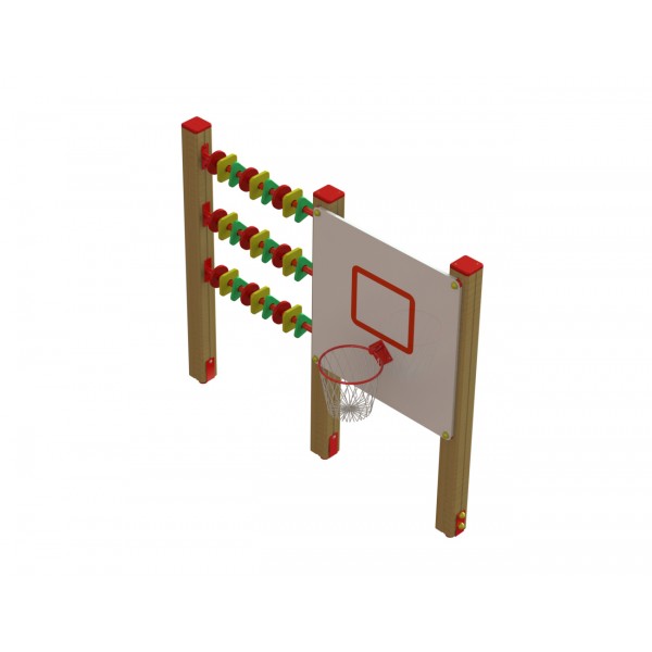 Гімнастичний комплекс інтерактивна панель з баскетбольним кільцем